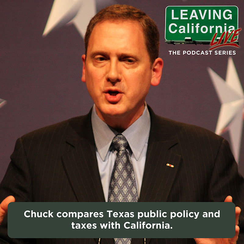 Episode: Former CA State Assembly Member Chuck DeVore Compares CA and TX  Public Policy and Taxes - Leaving The Bay Area
